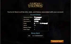 Conta League Of Legends