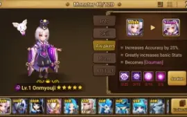 Reroll Summoners War lvl10 com Onmyouji Dark - Douman