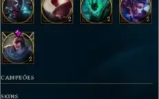 Conta Ouro 2 63 campeões 17 skins 8k de ea