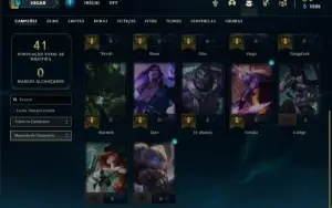 Conta Unranked com 17 Champs e 2 Skins (Nivel 31)