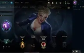 Conta main Lee Sin ouro 2 com borda de platina, 113 skins