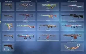 conta vava muitas skins de vandal e phantom