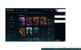CONTA LEAGUE OF LEGENDS OURO 3 COM VARIAS SKINS E ICONES
