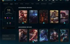 LOL conta 35 skils Gold IV