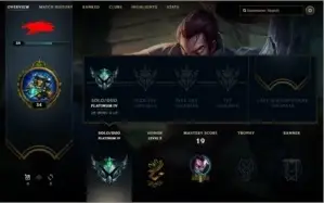 CONTA LOL PLAT 4 - MMR D4 - 28W-11L