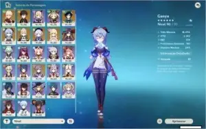 Genshin AR56 11 personagens 5*,  4 Arma 5* e todos 4*