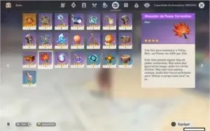 Genshin AR56 11 personagens 5*,  4 Arma 5* e todos 4*