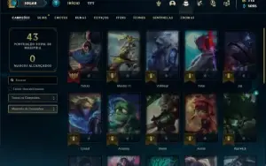 Conta Nivel 27 Com 27 Champs e 6 Skins