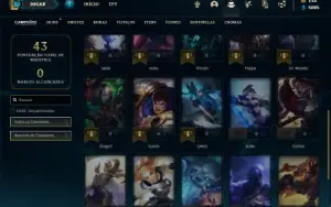 Conta Nivel 27 Com 27 Champs e 6 Skins