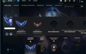 Conta diamante 4 com 38 Champs e 13 Skins + 1 Fragmento