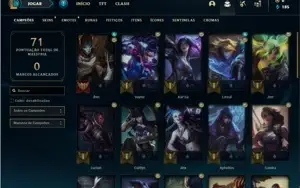 Conta diamante 4 com 38 Champs e 13 Skins + 1 Fragmento