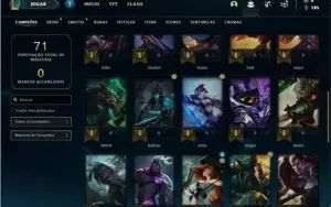 Conta diamante 4 com 38 Champs e 13 Skins + 1 Fragmento
