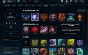 Conta diamante 4 com 38 Champs e 13 Skins + 1 Fragmento