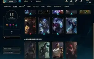 Conta diamante 4 com 38 Champs e 13 Skins + 1 Fragmento
