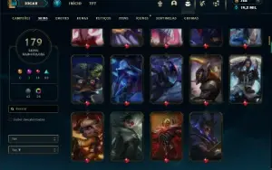 Ouro 4 com TODOS os champs e 179 Skins + 6 Vitoriosas