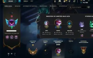 Ouro 4 com TODOS os champs e 179 Skins + 6 Vitoriosas