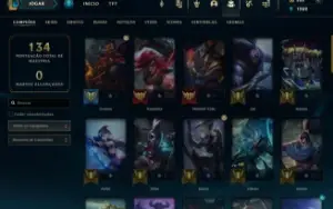 LoL - Esmeralda 4,55 Champions, 25 Skins (2 Vitoriosas) + RP