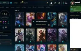 Conta LOL 113 SKINS, NÍVEL 453.