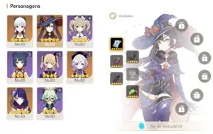 CONTA GENSHIN AR55 AYAKA QIQI MONA EULA RAIDEN SHOGUN + HOMA