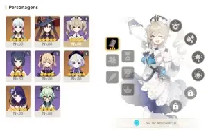 CONTA GENSHIN AR55 AYAKA QIQI MONA EULA RAIDEN SHOGUN + HOMA