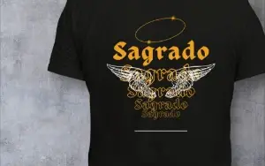 Camisa poliéster/ dry fit Estampa Sagrado