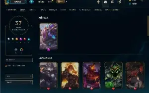 Prata 1 com 90 Champs e 37 Skins