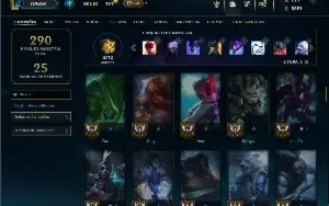 Prata 1 com 90 Champs e 37 Skins