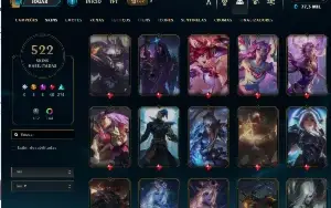 Conta league of legends 522 skins esmeralda 5 ultimates