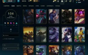 Bronze 4 com TODOS os champs e 104 Skins ( JG / MID / ADC )