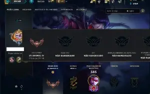 Bronze 4 com TODOS os champs e 104 Skins ( JG / MID / ADC )