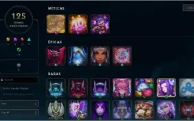 CONTA NO LOL, OURO 4, 88 SKINS, 125 ÍCONES E 106 CAMPEÕES