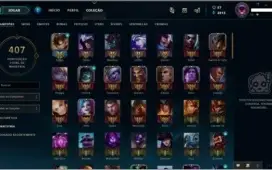 CONTA LEAGUE OF LEGENDS PRATA 3 TODOS OS CAMPEÕES HONRA 4