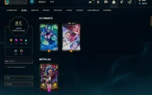 Unranked com 90 Champs e 85 Skins ( MAIN SUP )