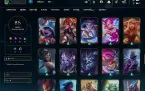 Unranked com 90 Champs e 85 Skins ( MAIN SUP )