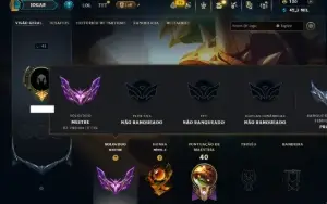 Mestre com 30 Champs e 6 Skins