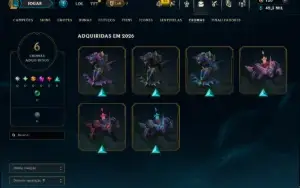 Mestre com 30 Champs e 6 Skins