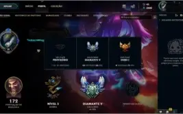 CONTA LOL DIAMANTE 5 SOLO E OURO 1 3X3, 54 Campeões