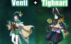 Conta Genshin Impact AR 7 com Venti e Tighnari