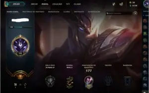 CONTA LEAGUE OF LEGENDS PRATA IV, XP 101