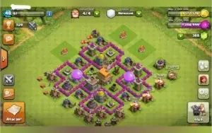 Clash Of Clans - Cv6 full c/4 construtores e pode mudar nome