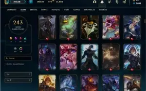 Conta bronze 2 com TODOS os champs e 243 Skins + 65 Cromas
