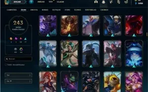 Conta bronze 2 com TODOS os champs e 243 Skins + 65 Cromas