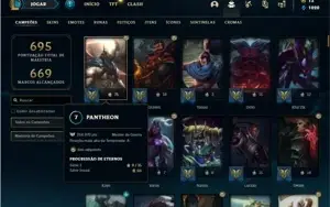 Conta bronze 2 com TODOS os champs e 243 Skins + 65 Cromas