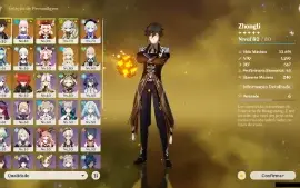 GENSHIN IMPACT - AR55 10 Personagens T5 e 2 Armas T5