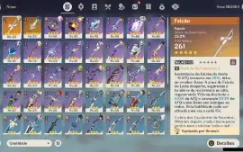 GENSHIN IMPACT - AR55 10 Personagens T5 e 2 Armas T5