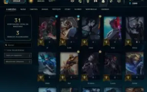 Conta Lol Diamante 4 com 31 Champions e 16 Skins + Espólios