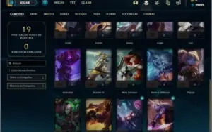 Conta ouro 3 com 5 skins e 24 champs (30k de EA)
