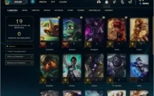Conta ouro 3 com 5 skins e 24 champs (30k de EA)