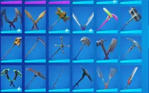 Todos passes cap1 (um full), 22+ Skins de Loja, 97 Picaretas