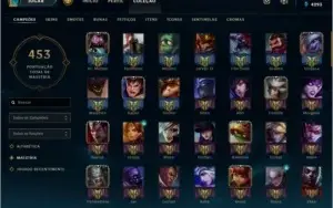 Conta com 143 skin incluindo Rammus Rei e Kayle Juiza.